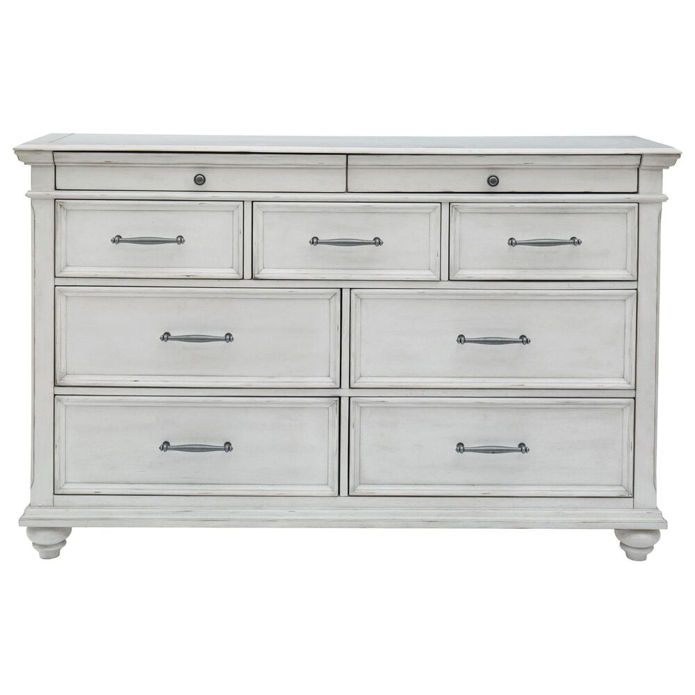 Ashley Kanwyn 5-Piece King Storage Bedroom Set in Whitewash, , large