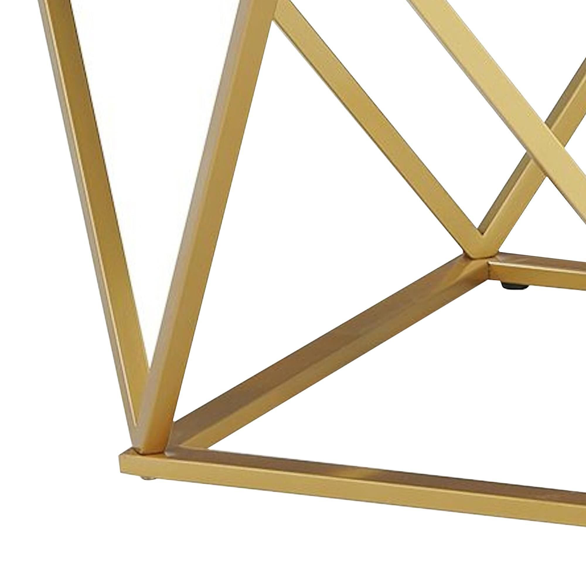 Mayberry Hill Riko Coffee Table in Gold and White