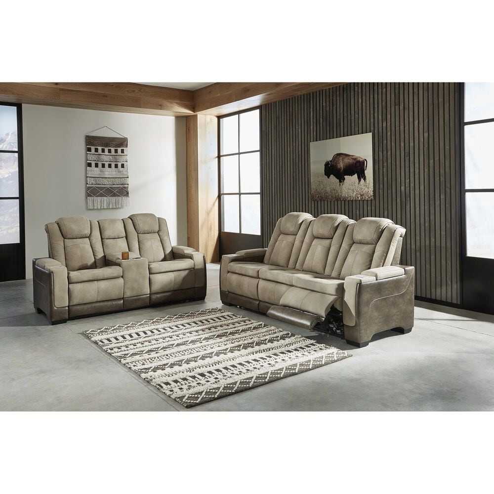 Ashley Next-Gen DuraPella Power Reclining Sofa in Sand, , large