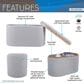 Rta Products Storage Ottoman with Reversible Tray Top in Natural, , large