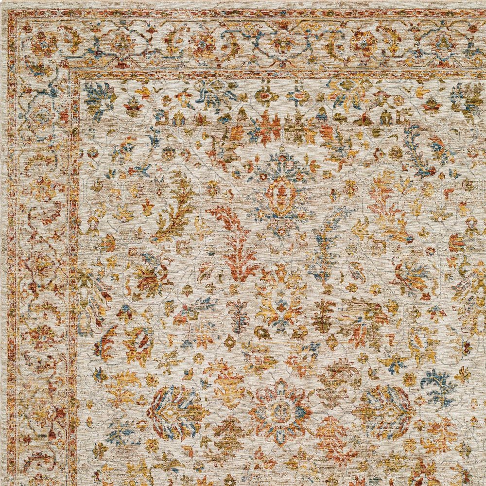 Surya Mona Lisa 2&#39; x 3&#39; Light Sage, Tan, Mustard, Brick Red, Dark Blue and Burgundy Area Rug, , large