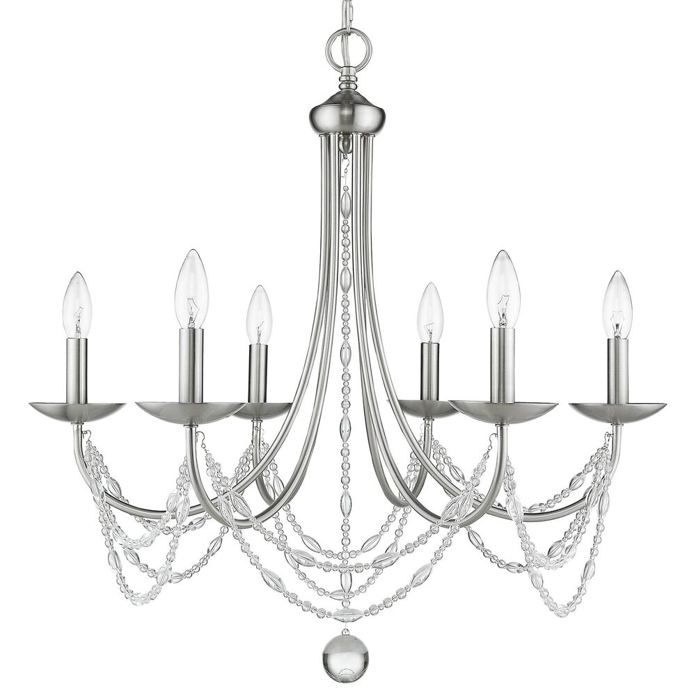 Golden Lighting Mirabella 6-Light Chandelier in Pewter, , large