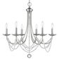 Golden Lighting Mirabella 6-Light Chandelier in Pewter, , large