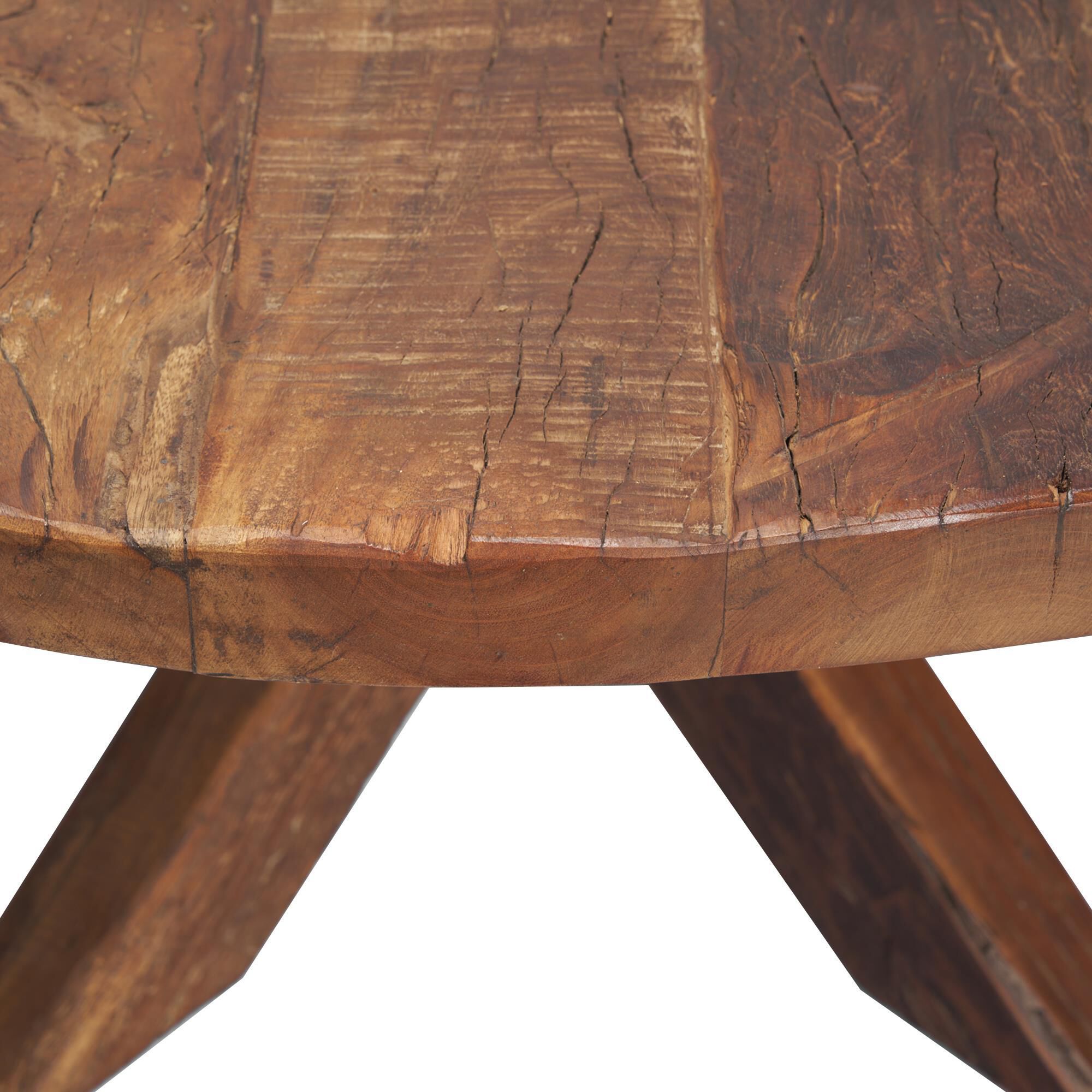 Mercana Furniture & Decor Heidi Round Coffee Table in Medium Brown