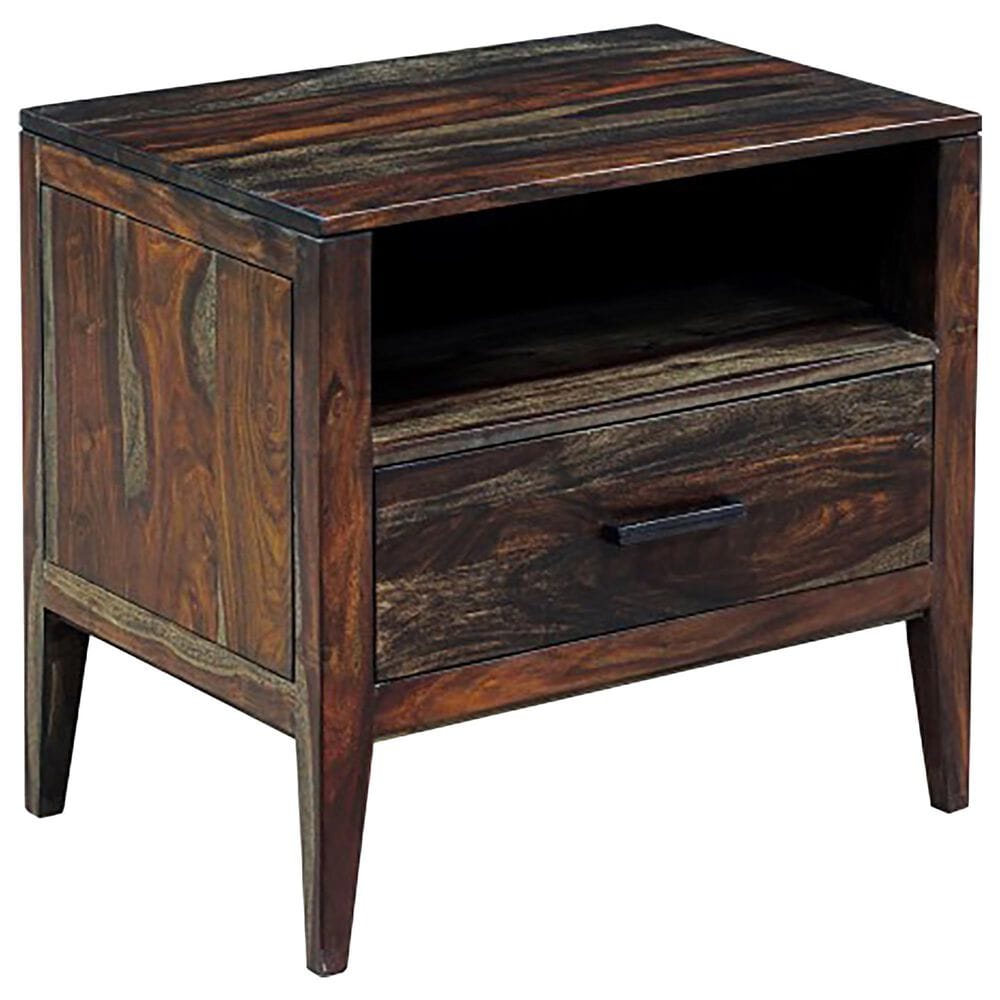Porter Design Fall River 1 Drawer Nightstand in Brown and Gray, , large