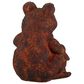 Maple and Jade 16" Rustic Magnesium Oxide Frog Garden Sculpture in Rust, , large