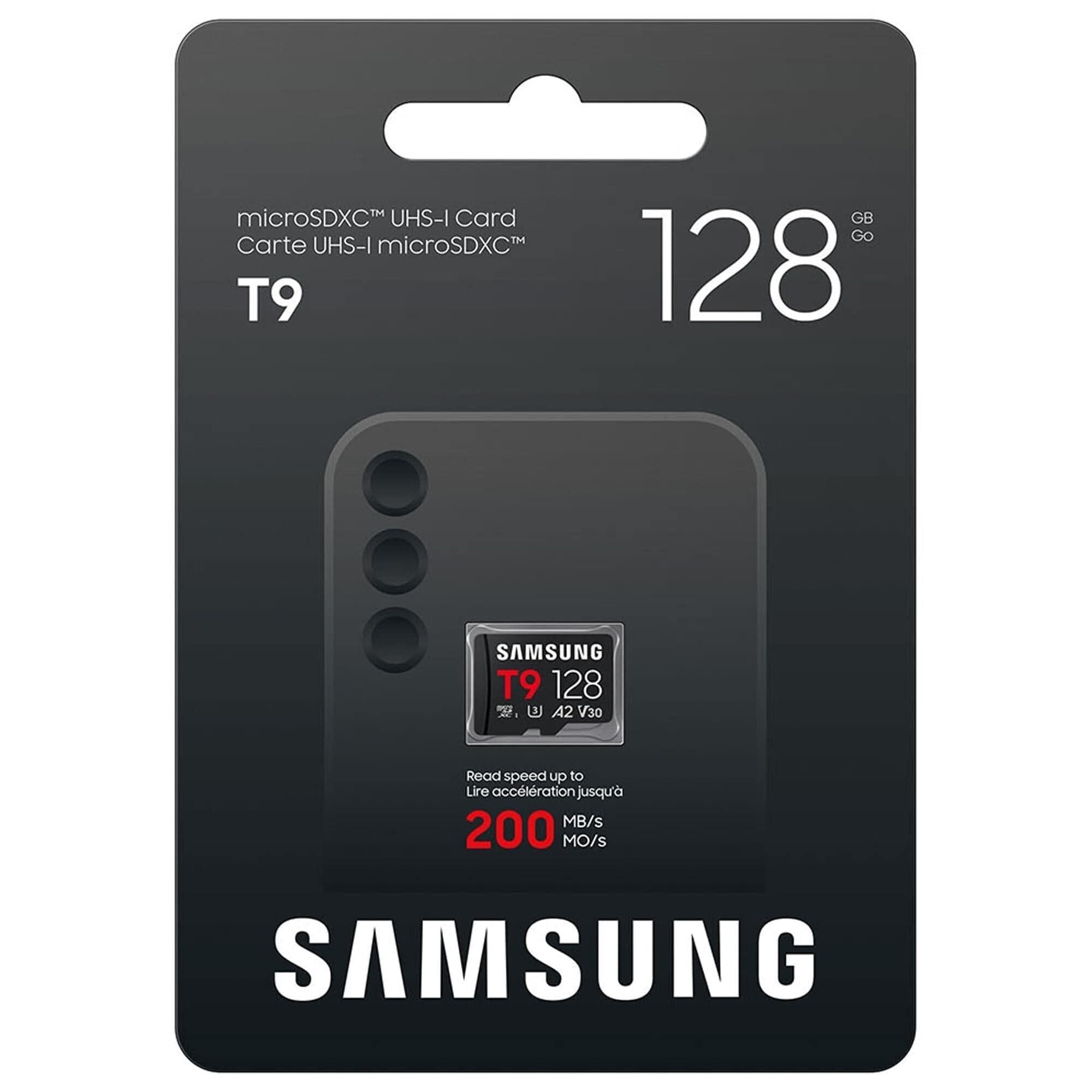 Samsung 128GB T9 UHS-I microSDXC Memory Card in Black