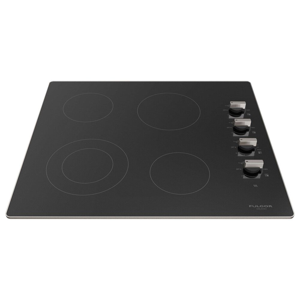 Fulgor Milano 300 Series 24&quot; Electric Cooktop in Black Glass, , large