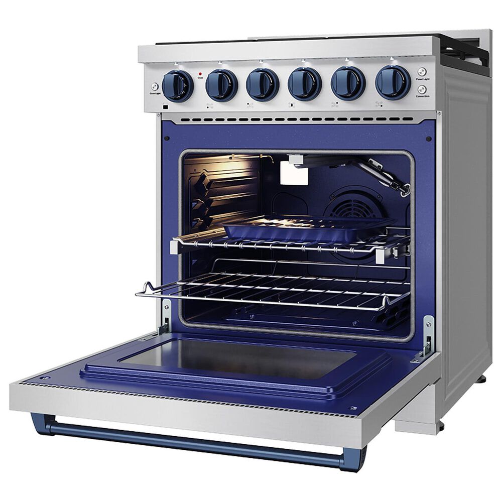 Thor Kitchen Gordon Ramsay 4.6 Cu. Ft. Professional Liquid Propane Range with Blue Handle Kit in Stainless Steel, , large