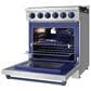 Thor Kitchen Gordon Ramsay 4.6 Cu. Ft. Professional Liquid Propane Range with Blue Handle Kit in Stainless Steel, , large
