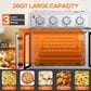 HOMLUX 26 Qt Extra-Large Air Fryer Toaster Oven in Silver, , large
