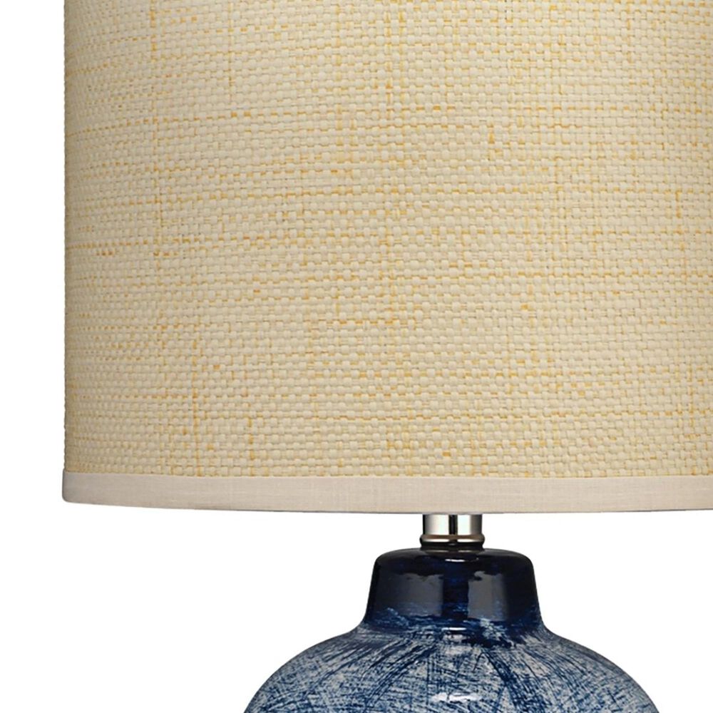Splendor Living Batik 18&quot; Table Lamp with Cream Shade in Blue, , large