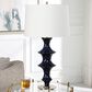 Uttermost Coil Table Lamp in Cobalt and Antique Brass, , large