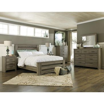Ashley Zelen 4 Piece Queen Bedroom Set in Warm Gray, , large
