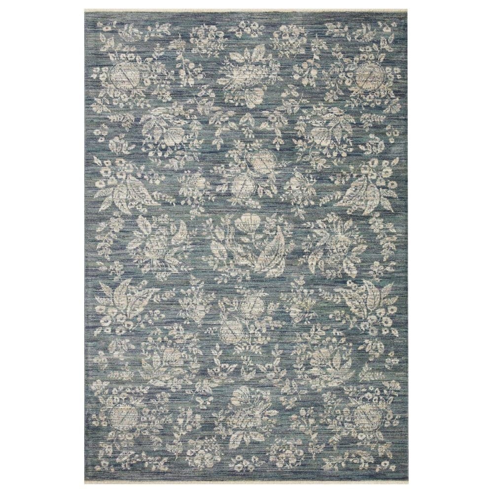 Rifle Paper Co. x Loloi Provence 9" x 12" Therese Indigo Area Rug, , large