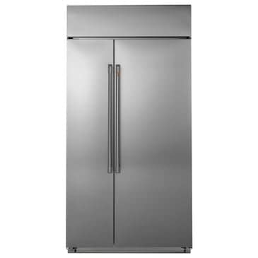 Cafe 25.1 Cu. Ft. Built-In Side-by-Side Refrigerator in Stainless Steel, , large