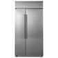 Cafe 25.1 Cu. Ft. Built-In Side-by-Side Refrigerator in Stainless Steel, , large