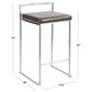 LumiSource Fuji 26" Stacker Counter Stool with Camel Upholstery in Gold (Set of 2), , large