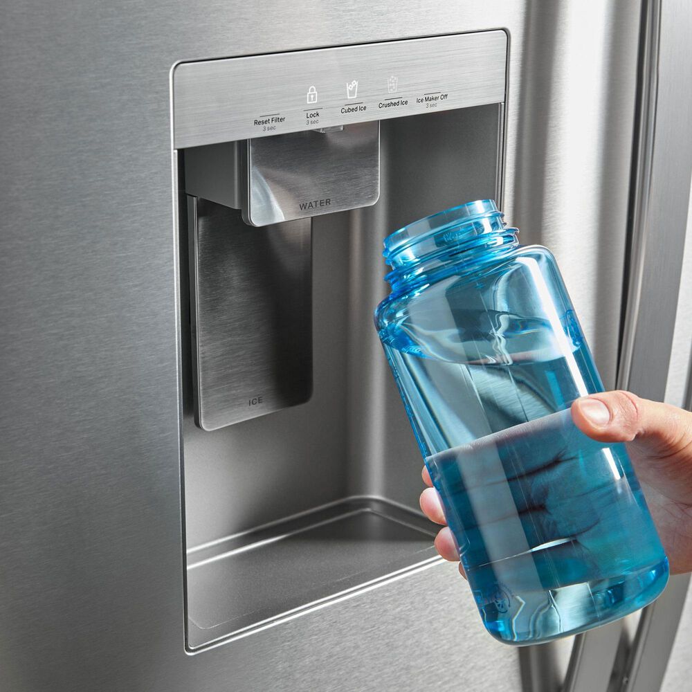 Whirlpool 29 Cu. Ft. French Door Refrigerator with Reach Through Handles in Fingerprint-Resistant Stainless Steel, , large