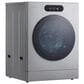 LG 5.8 Cu. Ft. Smart Front Load Washer and 9.0 Cu. Ft. Electric Dryer in Brushed Platinum Steel, , large