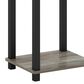 HOMLUX Simplistic 1-Tier End Table in French Oak Grey and Black, , large