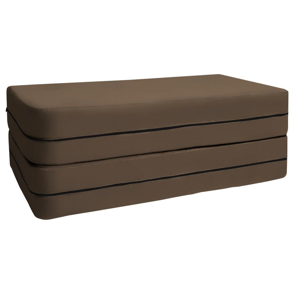 Jaxx Zipline Big Kids Modular Sofa &amp; Ottoman in Chocolate, , large