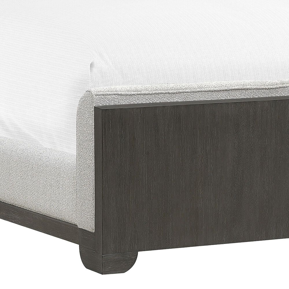 Nicolette Home Anderson Park Dark 4-Piece King Upholstered Bedroom Set in Moose Trail and Frontier Brown, , large