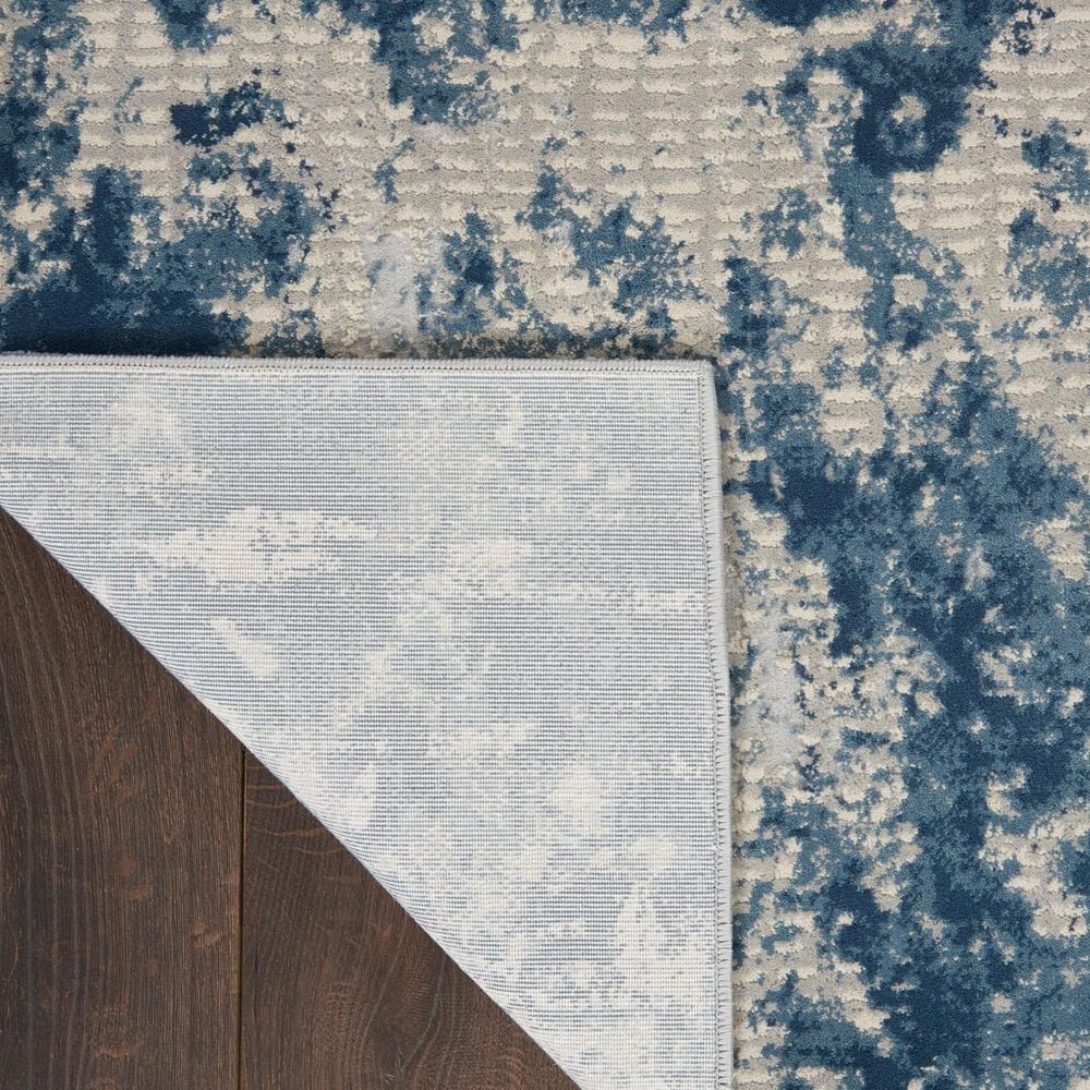 Nourison Rustic Textures RUS16 Grey and Blue 6&#39; x 9&#39; Area Rug, , large
