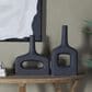 Maple and Jade 2-Piece Donut Shaped Decorative Vase Set in Matte Black, , large