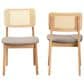 Baxton Studio Dannon Side Chair in Natural Oak and Light Brown (Set of 2), , large