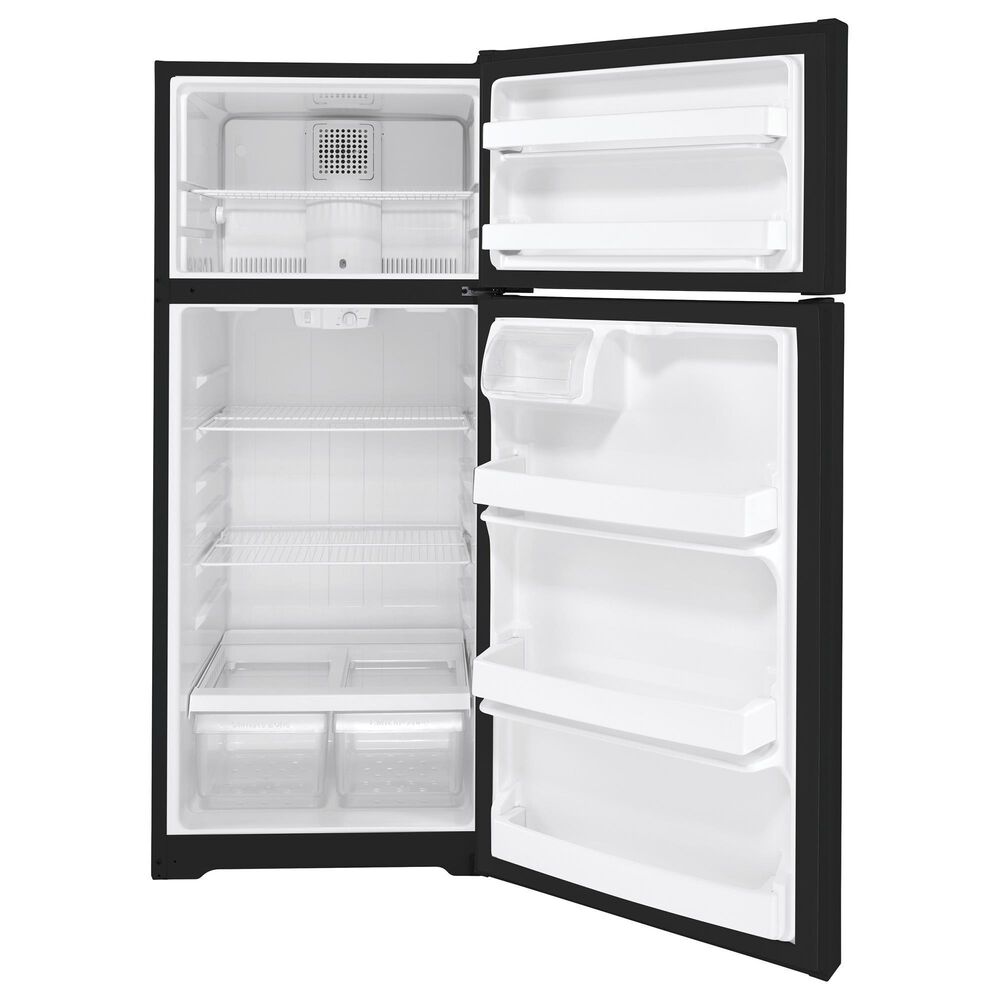 GE Appliances 17.5 Cu. Ft. Top Freezer Refrigerator Energy Star with Reversible Door in Black, , large