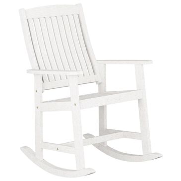 CorLiving Miramar Patio Rocking Chair in White, , large