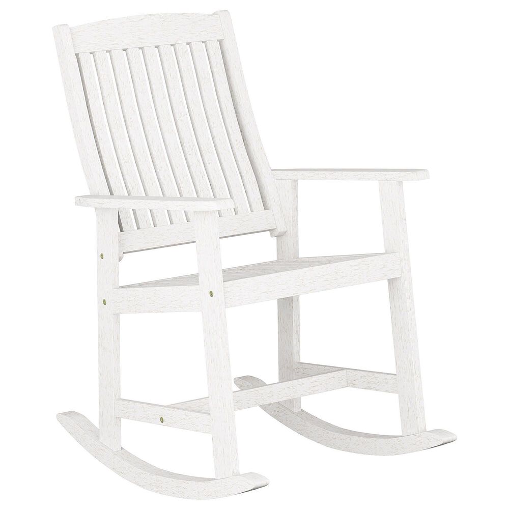 CorLiving Miramar Patio Rocking Chair in White, , large