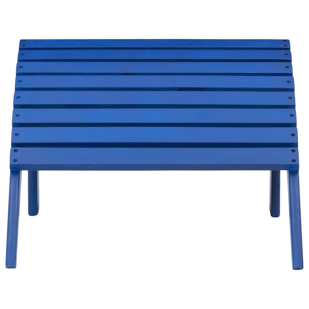 Linon Home Decor Adirondack Patio Ottoman in Blue, , large
