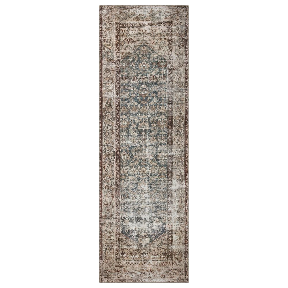 Amber Lewis x Loloi Georgie 2&#39;6&quot; x 12&#39; Teal and Antique Runner, , large