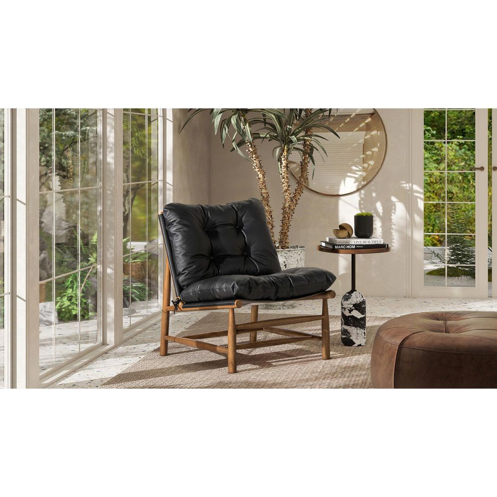 Jennifer Taylor Home Oxford Accent Chair in Noir Black, , large