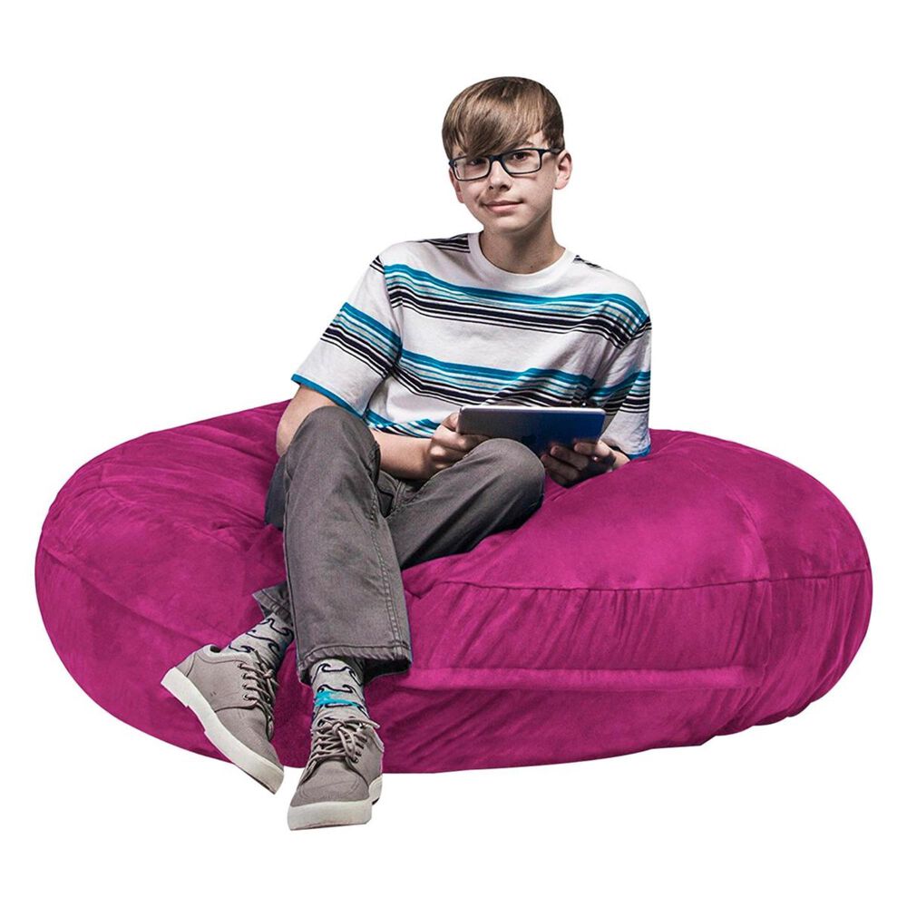 Jaxx 4&#39; Cocoon Kids Bean Bag in Fuchsia, , large