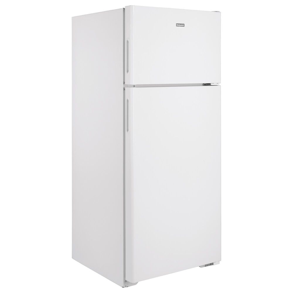 Hotpoint 17.5 Cu. Ft. Recessed Handle Top-Freezer Refrigerator in White, , large