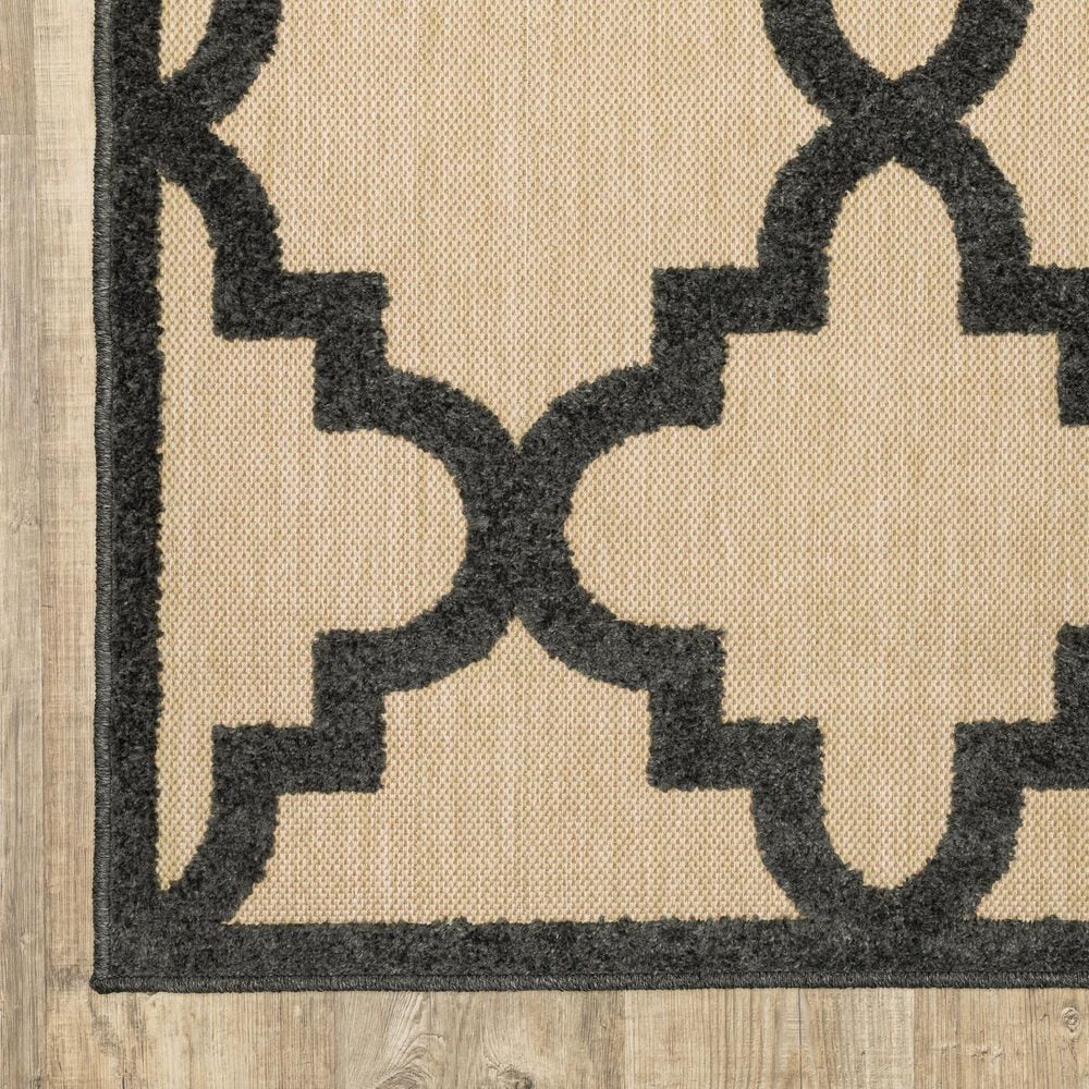 Oriental Weavers Cayman 660N 2&#39;3&quot; x 7&#39;6&quot; Sand/Charcoal Runner, , large