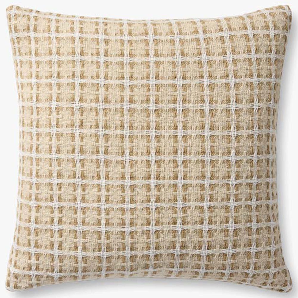 Loloi 20" Square Throw Pillow in Natural, Beige and Multicolor, , large