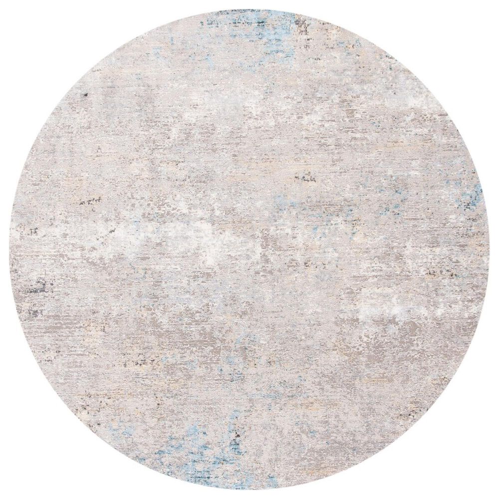 Safavieh Dream DRM415G 6"7" Round Grey and Multicolor Area Rug, , large