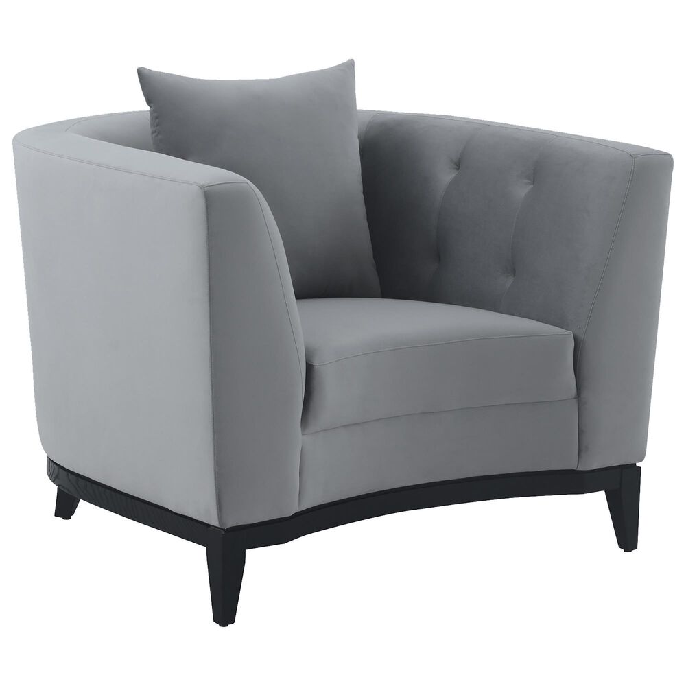 Blue River Melange Accent Chair in Blue and Black, , large