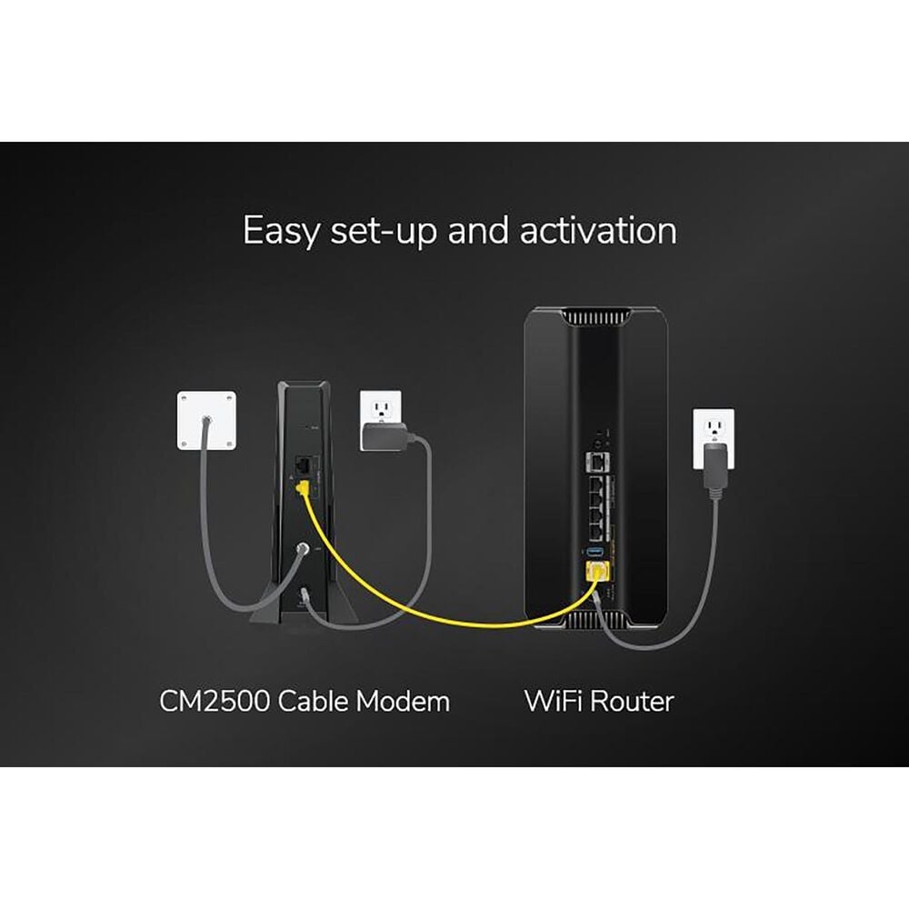 NETGEAR Nighthawk CM2500 Mid/High-Split Cable Modem in Black, , large