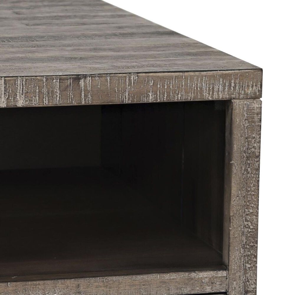 Waltham East Hampton Power Chairside Table in Distressed Grey, , large