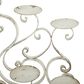 Maple and Jade Pillar 10-Plate Scroll Candelabra in Distressed White, , large