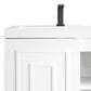 James Martin Vanities Alicante 24" Single Bathroom Vanity in Glossy White and Matte Black with 5 cm White Glossy Resin Top and Rectangular Sink, , large