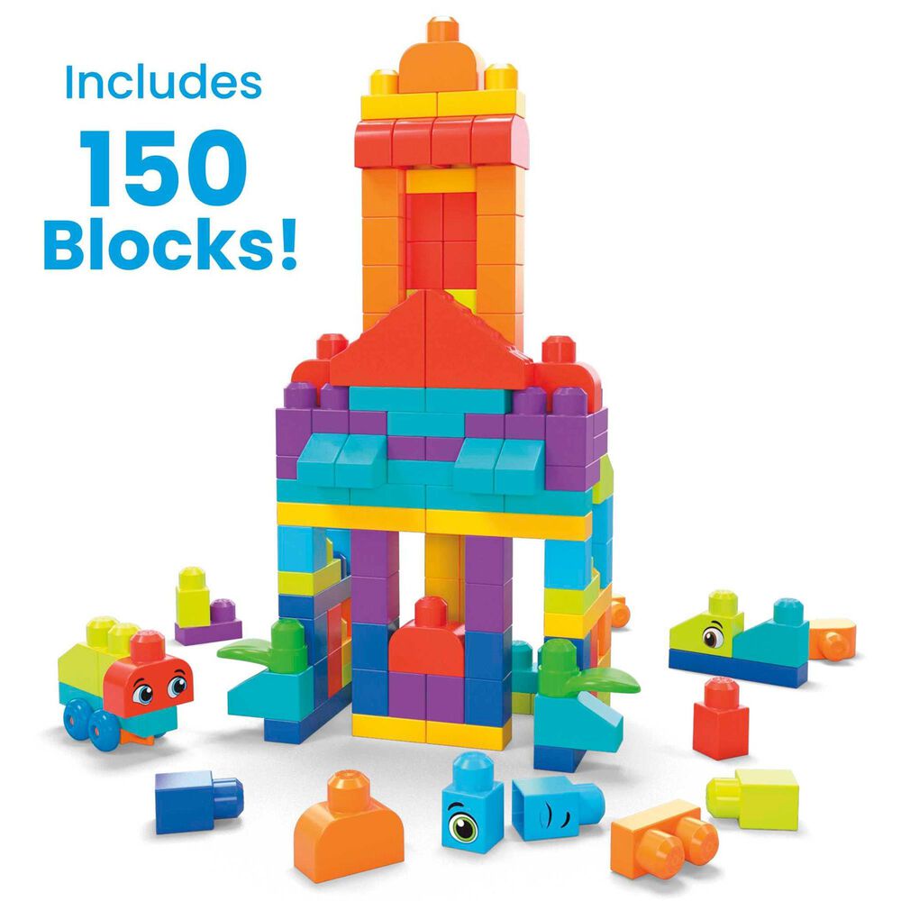 Barbie Bigger Blocks Building Set with Storage Bag for Toddler in Multicolor, , large