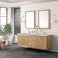 James Martin Vanities Laurent 72" Double Bathroom Vanity in Light Natural Oak with 3 cm Lime Delight Quartz Top and Rectangular Sinks, , large