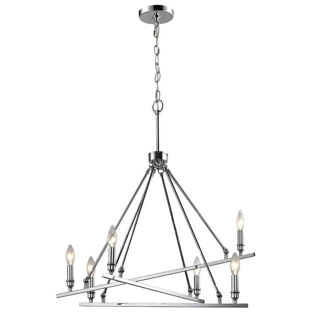 Golden Lighting Garvin CH 6-Light Chandelier in Chrome, , large