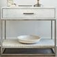 Bernhardt Highland Park Alvar Nightstand in Brushed White and Glazed Silver, , large